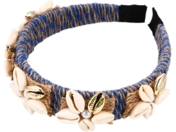 Tiara de conchas e faixa de cabelo feminina com textura de conchas, acessórios para cabelo.