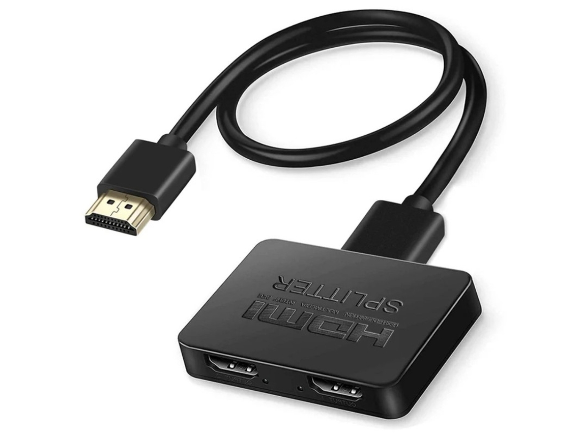 Yizhood 1 em 2 HDMI Splitter Adaptador Preto