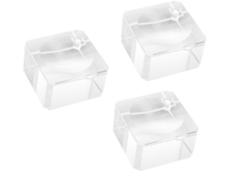 Suporte Para Bolas De Cristal Nuobesty, Conjunto De 3 Peças Com Base Cristal 3cm E Concavidade Transparente Para Exibir