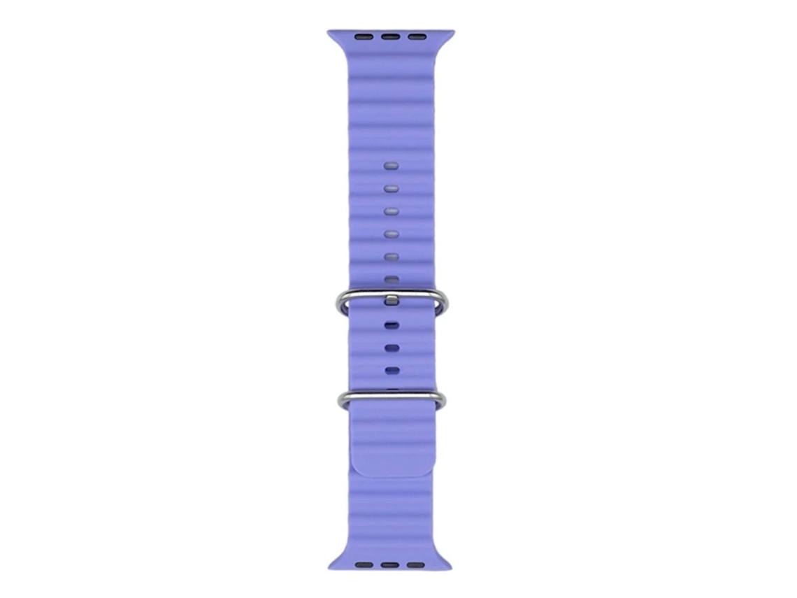 Pulseira IWEAR S1 de Silicone Macio com Ranhuras de 20 Mm para Apple Watch 49 Mm / 45 Mm / 44 Mm / 42 Mm Lilás