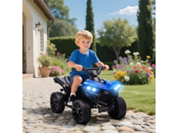 Quad Elétrico Infantil 6v Com Ré, Música, Farol Led, Azul