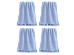 Toalha de Banho NEVEANCE Adultos Alta Absorção Algodão Azul (34x75cm)