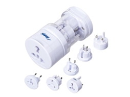 Adaptador De Viagem Universal Ca Akyga Ak, Ad, 61 Para Todo O Mundo, Branco