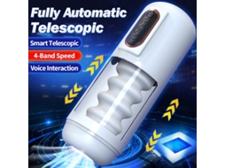 Copo Telescópico Automático para Masturbação Masculina com 4 Velocidades Branco YIZHOOD