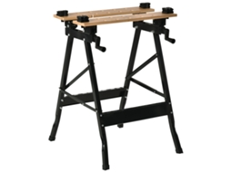 Bancada de Braçadeira Dobrável, com 4 Grampos, Carga 150 Kg, 63,5x60,5x78cm Preto | S/MARCA
