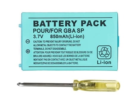 Bateria Recarregável Nintendo Game Boy Advanced Sp 850mah Lítio Ecológica Strasse Game