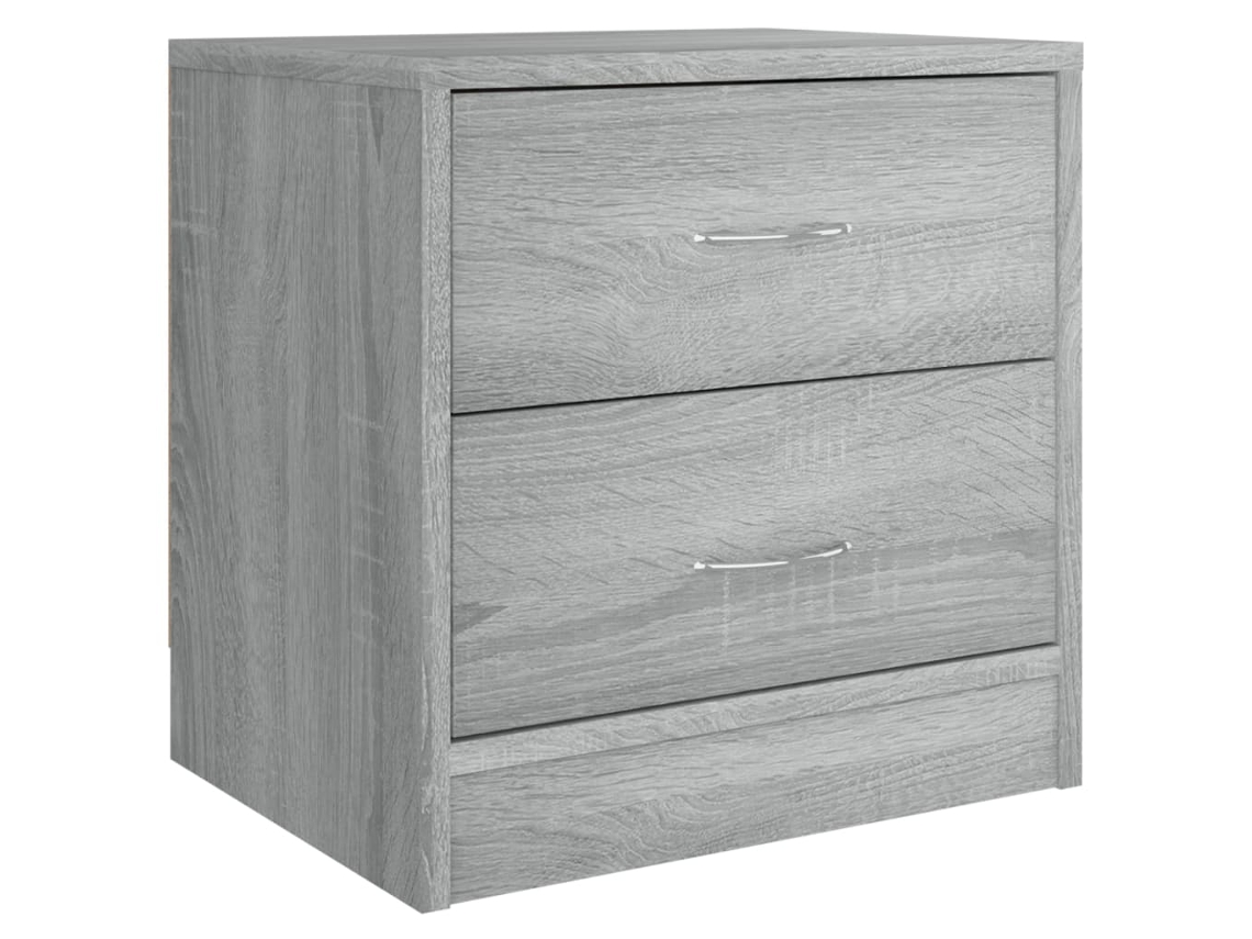 Bedside Cabinet, Bedside Cabinets Vidaxl Cinzeto Madeira Processada (n/a)