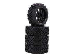 4pcs Pneus On-road Para Rc 1/10 Com Padrão Estrela Para Hsp Redcat Traxxas Tamiya Hpi Buggy