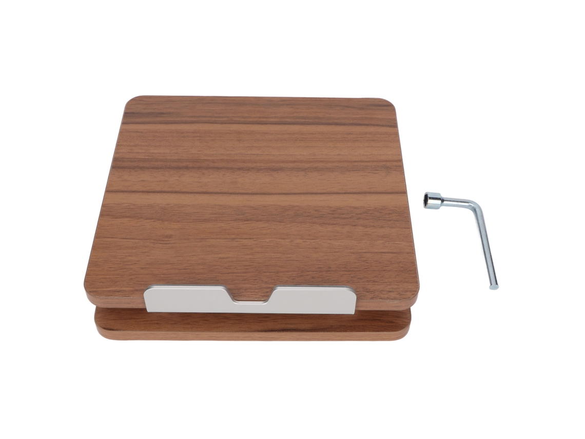 Soporte de Portátil de Madera Y Aluminio Ajustable Ergonómico para Oficina, Bracket de Portátil Con Diseño Cómodo