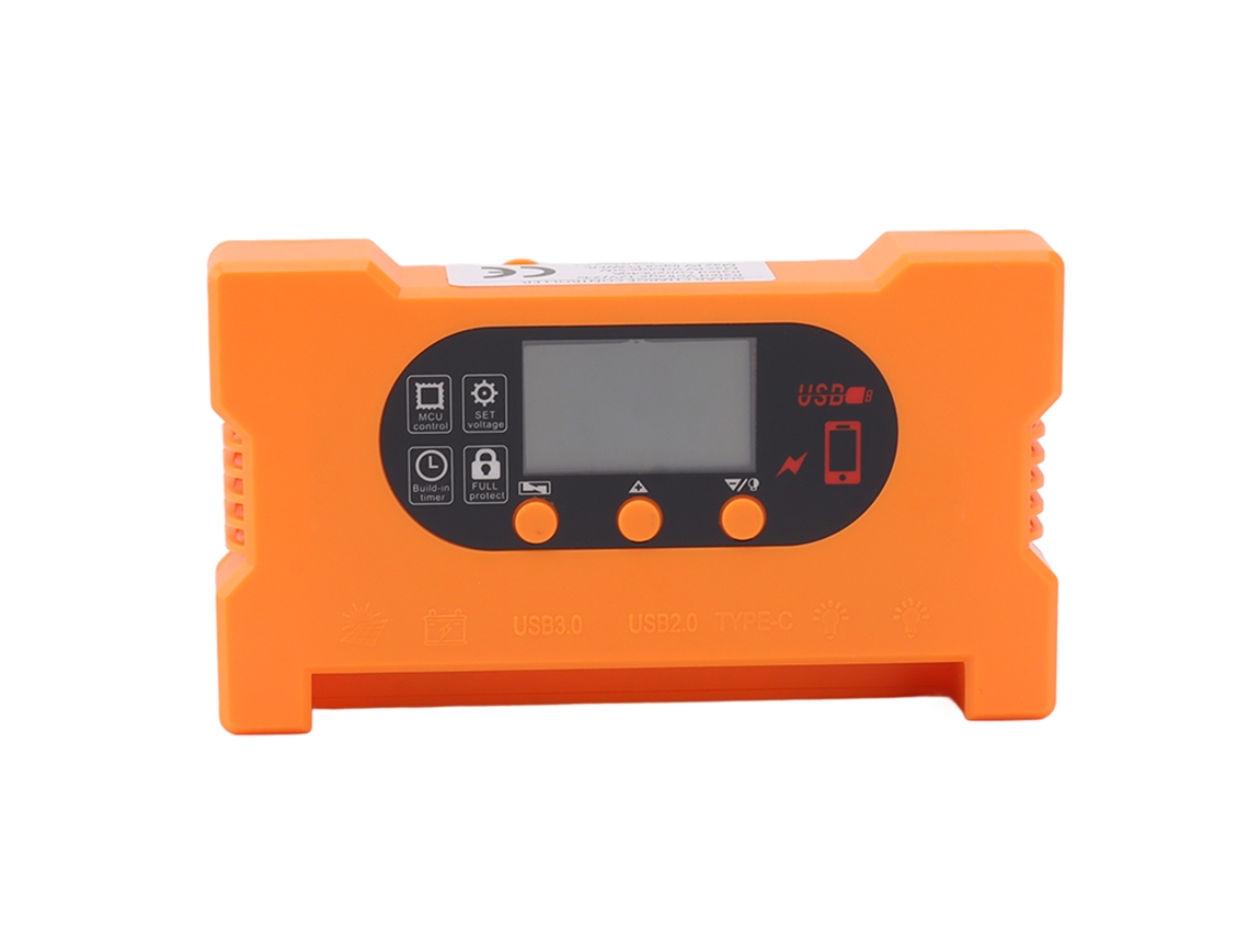 Primerox controlador de Carregamento Solar 50a com Carregamento Rápido Type c e Proteção de Curto circuito