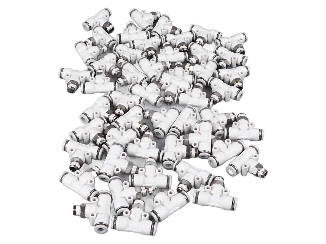 Conector T De Mangueira De Ar Rápido Pneumático 50pcs