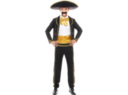 Fato de Homem PARTILANDIA Mariachi Charro Preto e Dourado (Tam.: S)