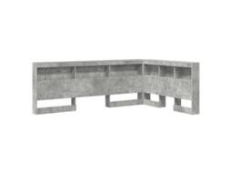 Conjunto 1 Cabeceira De Armazenamento Vidaxl Cinzento Madeira De Pinho Maciça (120 Cm)