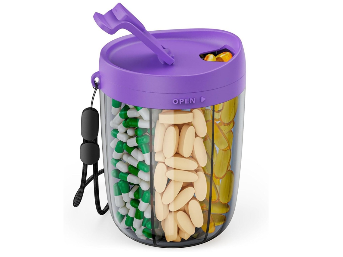 Organizador de Comprimidos CHRUI 6 Vitaminas Anti mistura Sem Bpa (violeta)