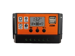 Controlador de Carga Solar HKJ 12V 24V 30A com Tela LED para Painel Fotovoltaico