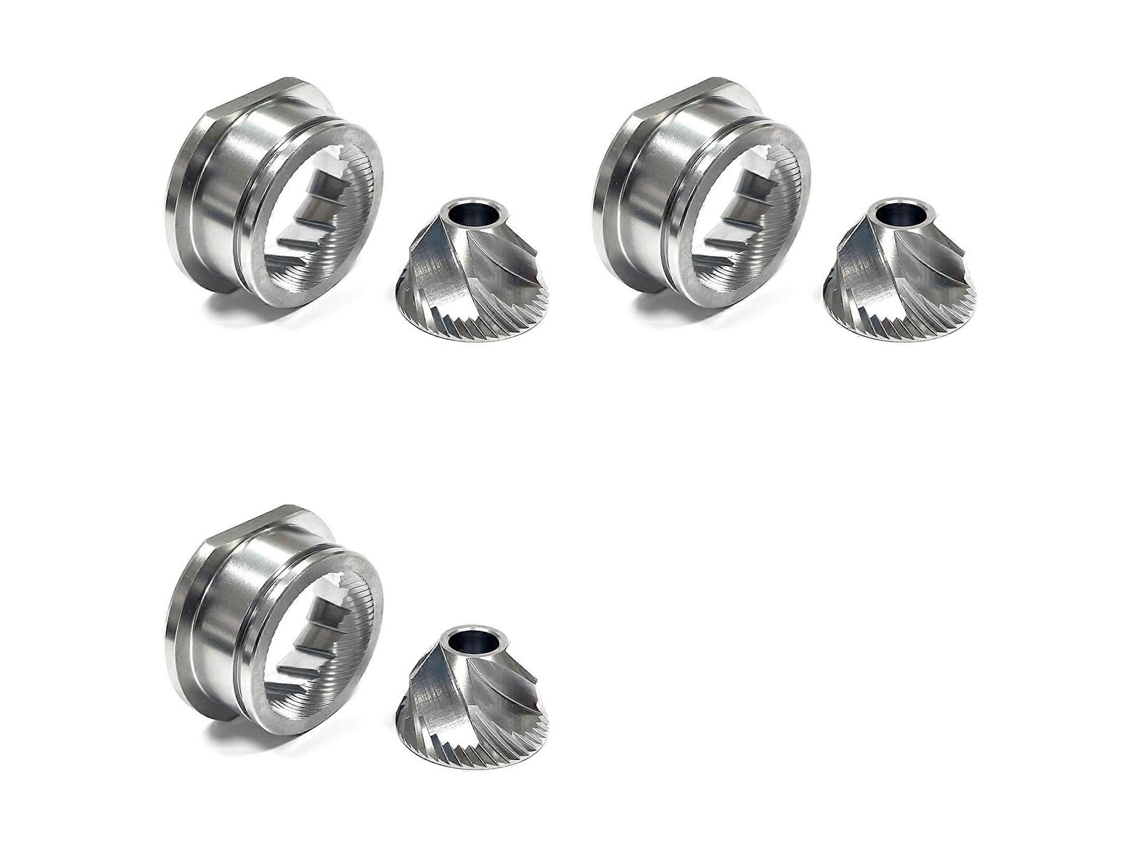 Conjunto De 3 Mós Cônicas De Aço Inoxidável De Reposição, 48 Mm, Acessórios Para Moedor Saeco Magic / Royal / Strato.
