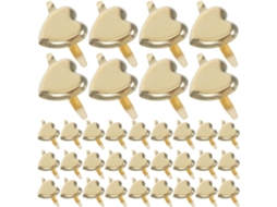 Clips de papel em metal dourado em formato de coração, 9 mm, 500 unidades, para scrapbooking, projetos escolares e artesanato.