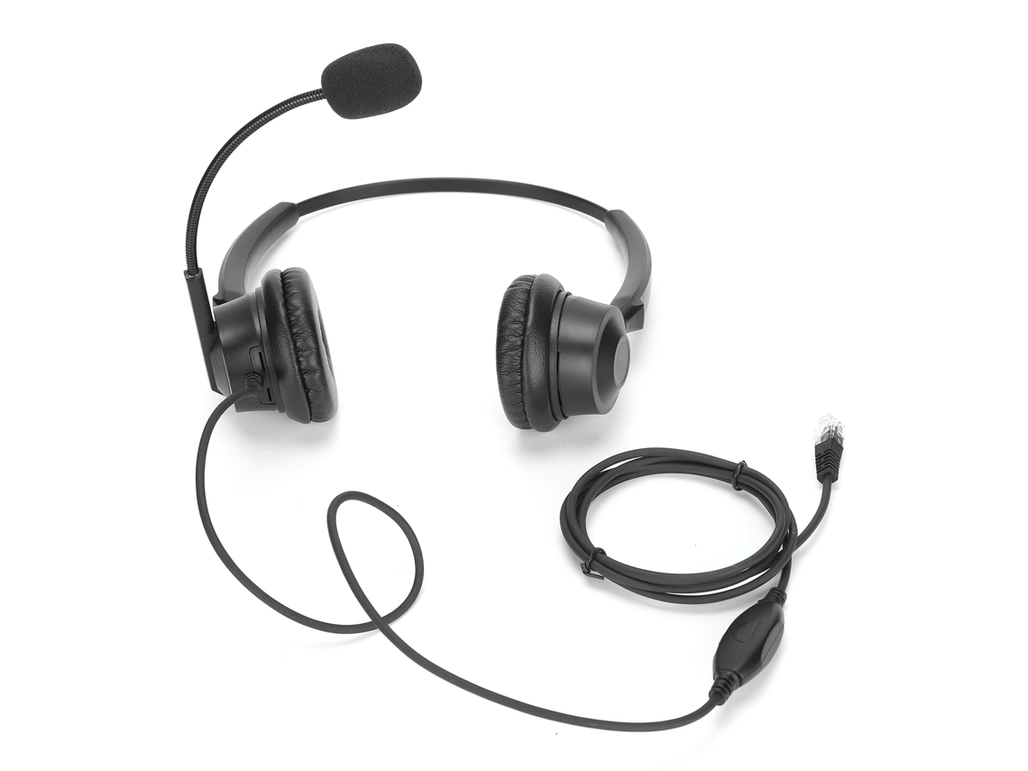 Fone de ouvido binaural para telefone com microfone com cancelamento de ruído e controle de volume CHABERLU