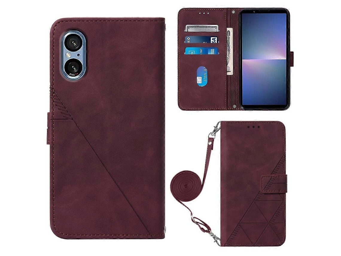 Capa De Celular De Couro Com Estampa 3d E Flip Crossbody