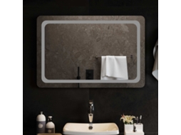 Vidaxl Espelho De Banheiro Led Transparente 90 X 60 Cm Vidro Temperado