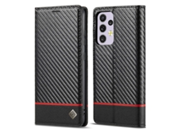 Capa De Celular De Couro Pu Tpu De Fibra De Carbono Lc.imeeke Para Samsung Galaxy A33 5g