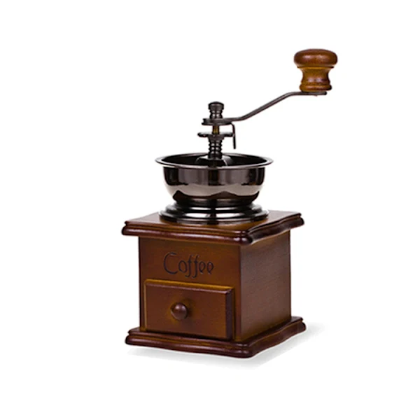 Moedor de café manual em cerâmica, Madeira, com ajuste de moagem para espresso, prensa francesa e café coado, ideal para casa, escritório e viagens.