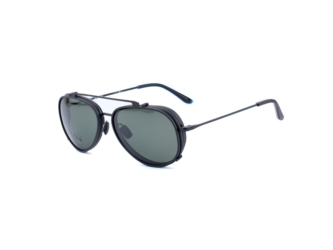 Armação de óculos de grau masculina Vuarnet VL18050001-Sunclip (cinza - aço inoxidável - 145 mm - Ø 54 mm)
