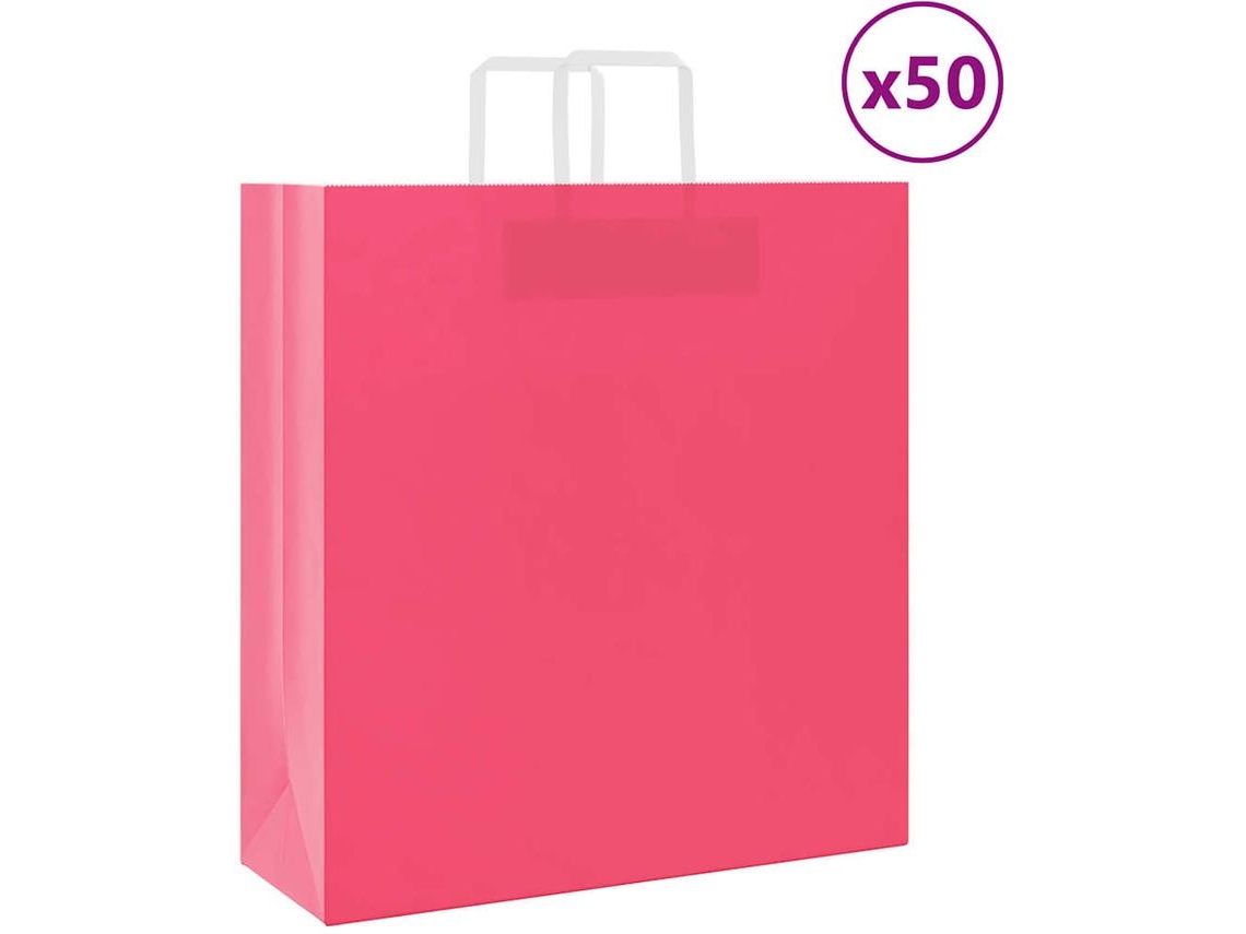 Paper Bag, Paper Bags Vidaxl Cor-de-rosa Papel (45 X 17 X 48 Cm)