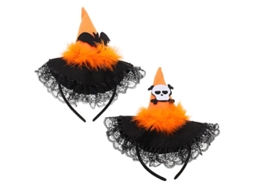 2 Peças de Argolas de Cabelo Laranja para Decorações de Halloween ALLINLESS