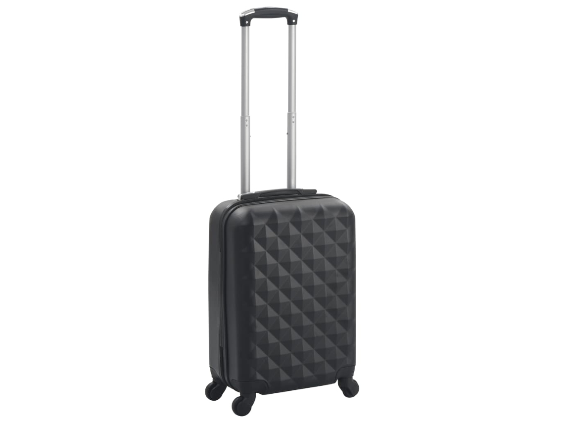 Mala de Viagem VIDAXL ABS preto Preto (55x36x22cm)