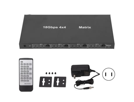 Divisor De Sinal Hdmi 4k 60hz 4x4 Com Escalonamento De Vídeo E Função Multimídia Hdcmxb44c Xyvona (plug Eua)