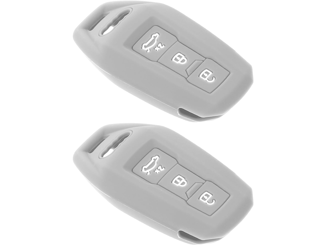 Conjunto de 2 camadas de silicone para controles remotos de carro com 3 botões.
