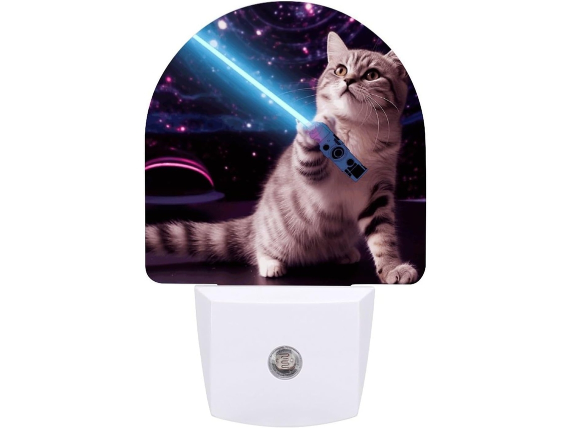 Luminária De Parede Quarto, Banheiro, Corredor, Space Laser Night Light, Cat Design, Fun Design Com