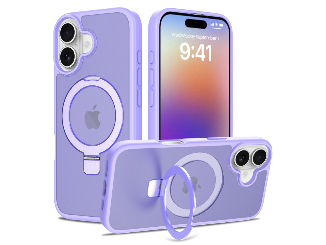 Capa Com Suporte Magnético Para Iphone 17 Pro Max - Proteção Dois Em Um Para O Seu Celular.