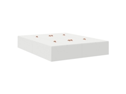 Conjunto 1 Estrado De Cama Com Arrumação Vidaxl Branco Madeira De Pinho Maciça (150 X 200 Cm)