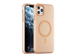 Capa Híbrida Translúcida Para Iphone 11 Pro Max - Tpu E Pc Com Magsafe | Fosca - Laranja