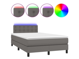 Box Spring Bed, Box Spring Beds Vidaxl Cinzeto Couro Artificial (120 X 190 Cm)