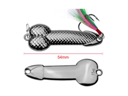 Isca de Pesca Spoon com Paillettes e Penas 15g Preta