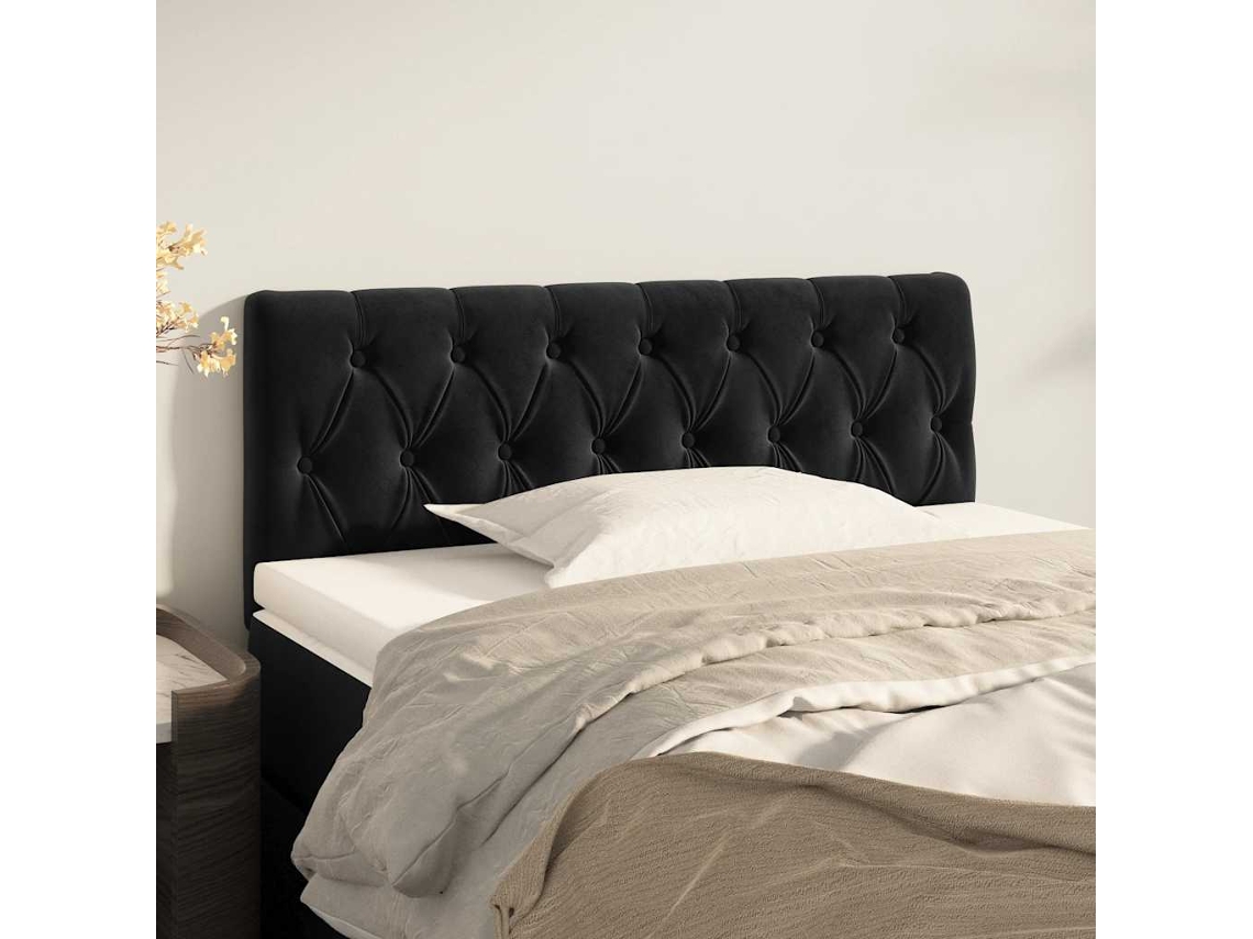 Vidaxl Cabeceira De Cama Veludo 90x7x78/88 Cm Preto