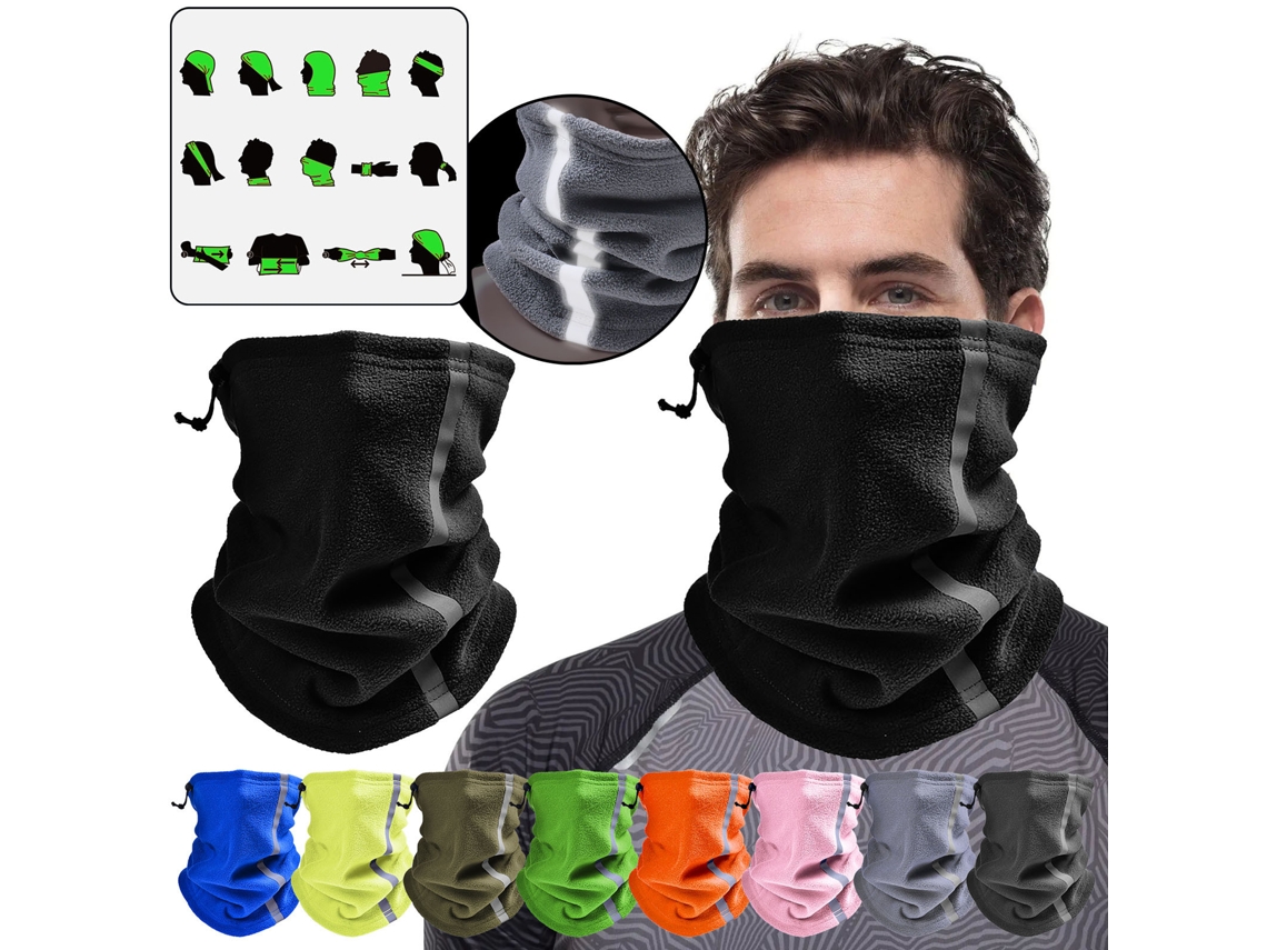 Bandana Térmica Para Ciclismo E Motocicleta, Lã Quente, Cachecol Para Pescoço, Cobertura Facial, Tubo De Pescoço Refletivo, Máscara Facial Multifuncio