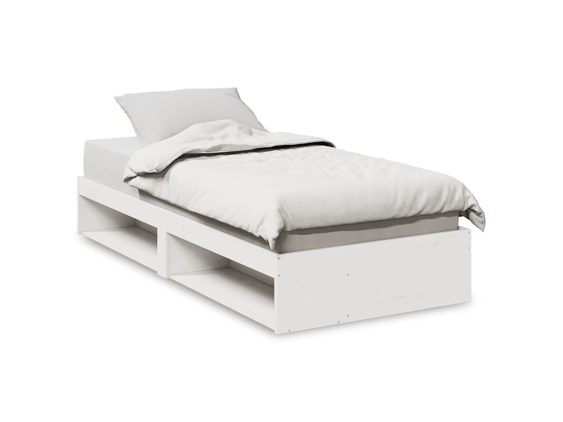 Sofá Cama Sem Colchão em Madeira de Pinho Maciça Branco 90x200 cm MAISON EXCLUSIVE