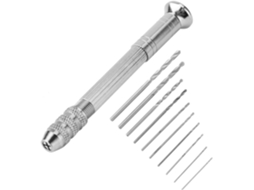 Mini Furadeira Manual De Precisão, Ferramenta Durável Com 10 Brocas