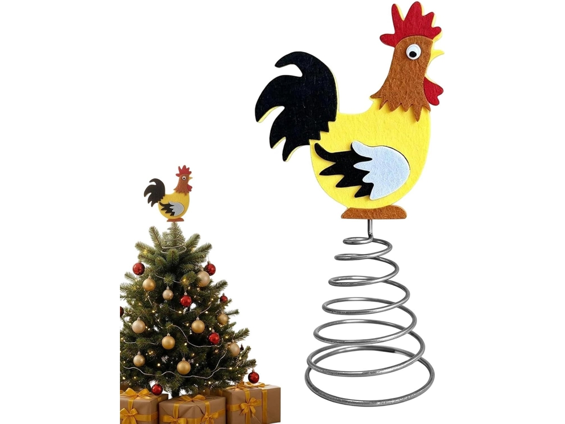 Ponteira De Árvore De Natal Com Base De Mola