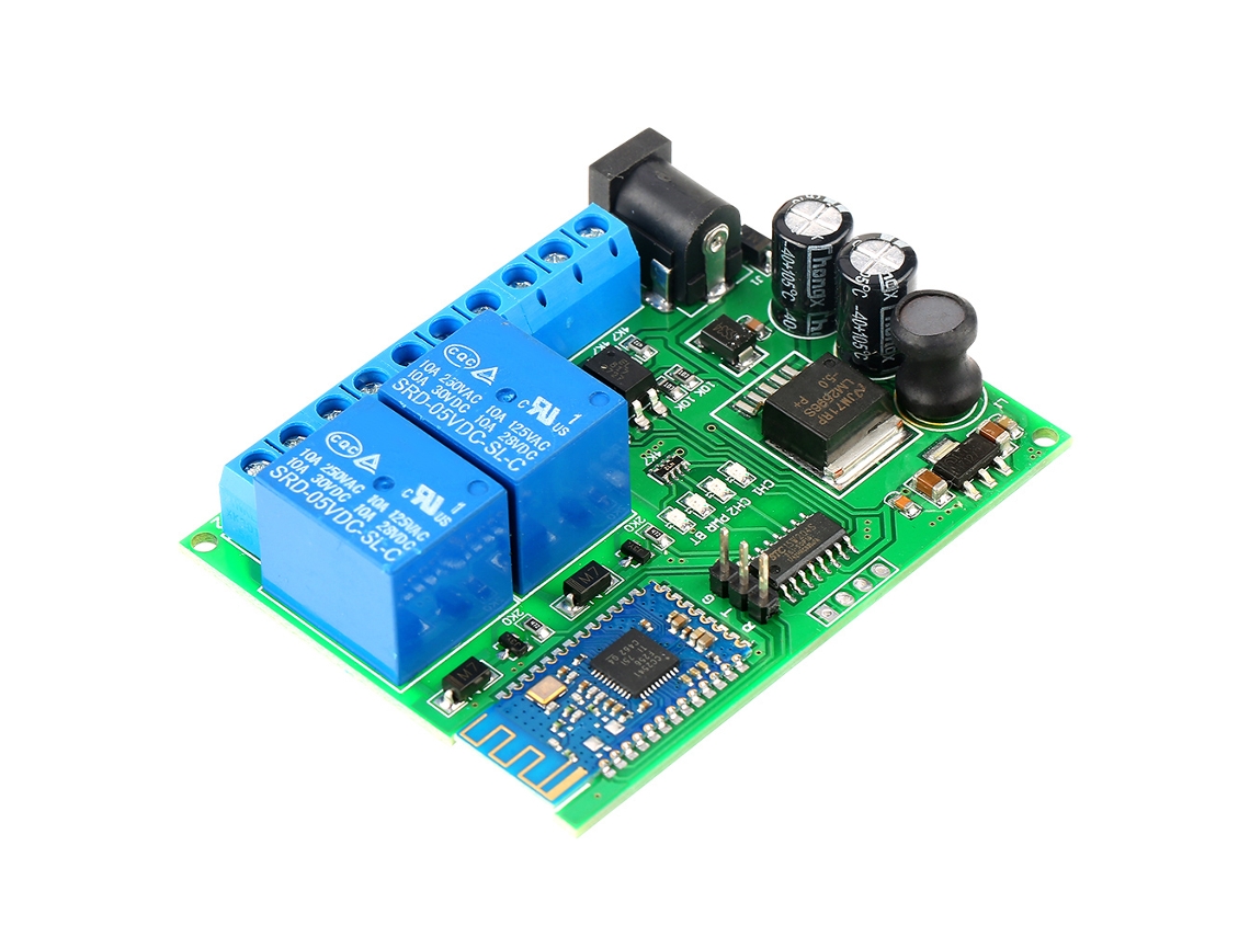 Interruptor De Controle Remoto Sem Fio Bluetooth 2 Canais Para Ios Android Led Motor