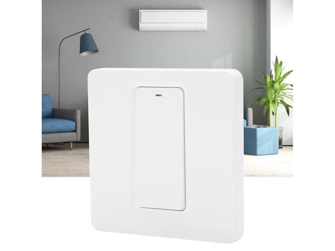 Interruptor Inteligente De Parede 1 Gang Com Botão E Controle Remoto Compatível Com Tuya Zigbee Ac 100‑240v