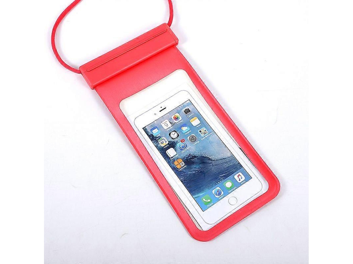 Capa Impermeável Para Celular, Capa Universal À Prova Dágua Ipx8, Bolsa Estanque Subaquática Para Celular De 6,2 Polegadas Para Iphone - Vermelha