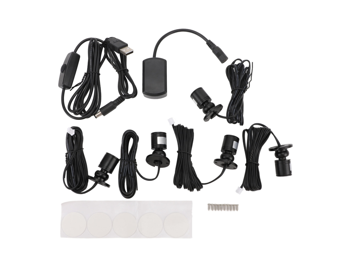 Rebe-5pcs Mini Luces Led De Punto Usb 5v 6.6ft Luz Cálida Con Dimmer Para Joyería Artículos Plantas Cuadros Negro