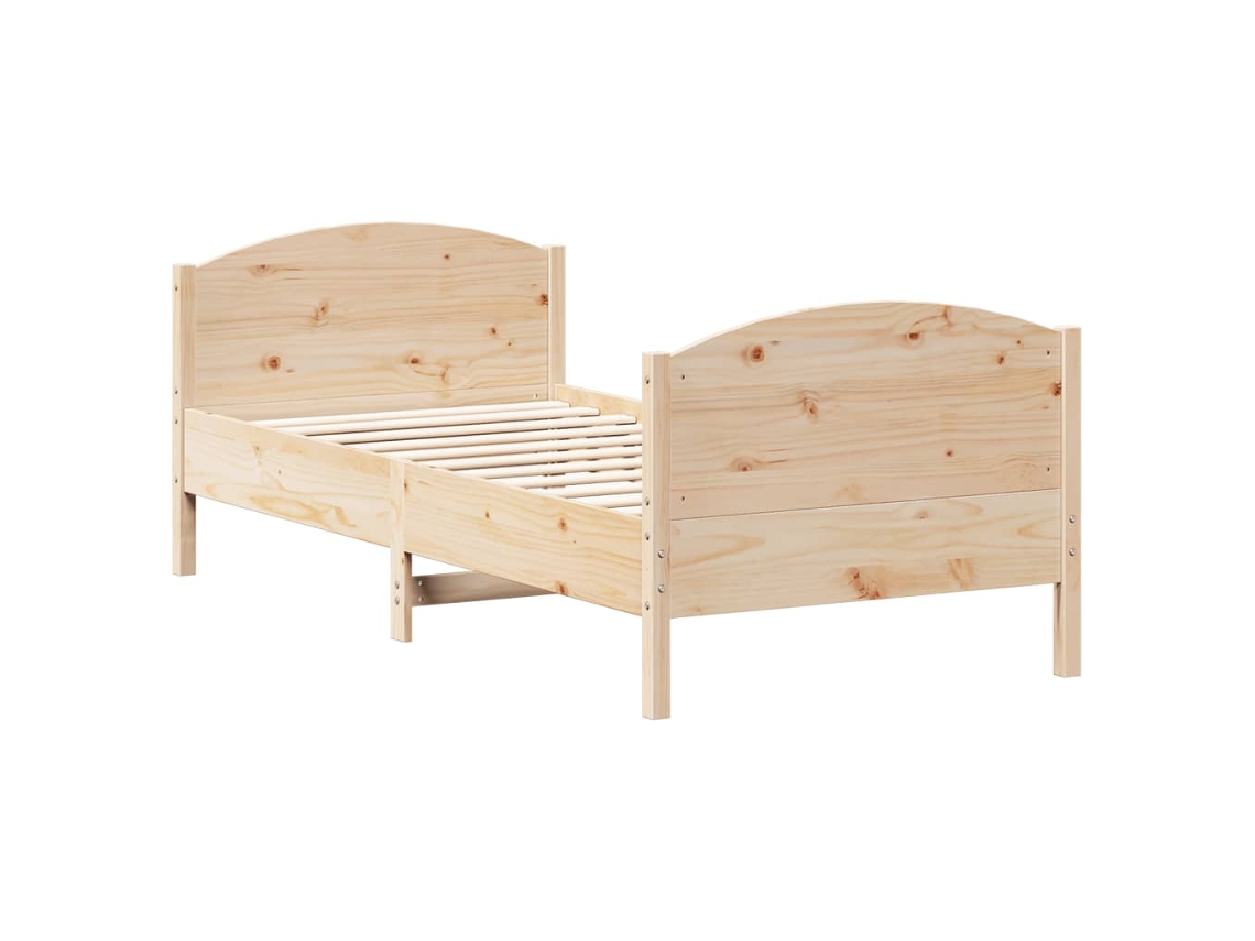 Cama Sem Colchão 75x190 Cm Madeira de Pinho Maciça MAISON EXCLUSIVE