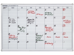 Calendário de Jatos Da Placa de Planejamento FRANKEN Calendário Semanal 25 Itens.