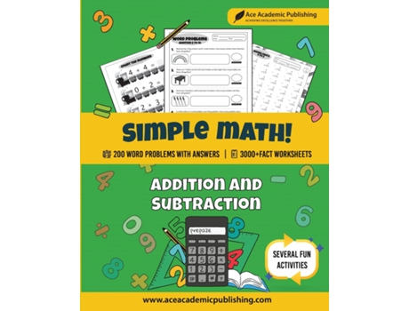 Livro Simple Math Addition and Subtraction Workbook de Ace Academic Publishing (Inglês)